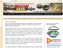 Tablet Screenshot of blogdodiomararaujo.com